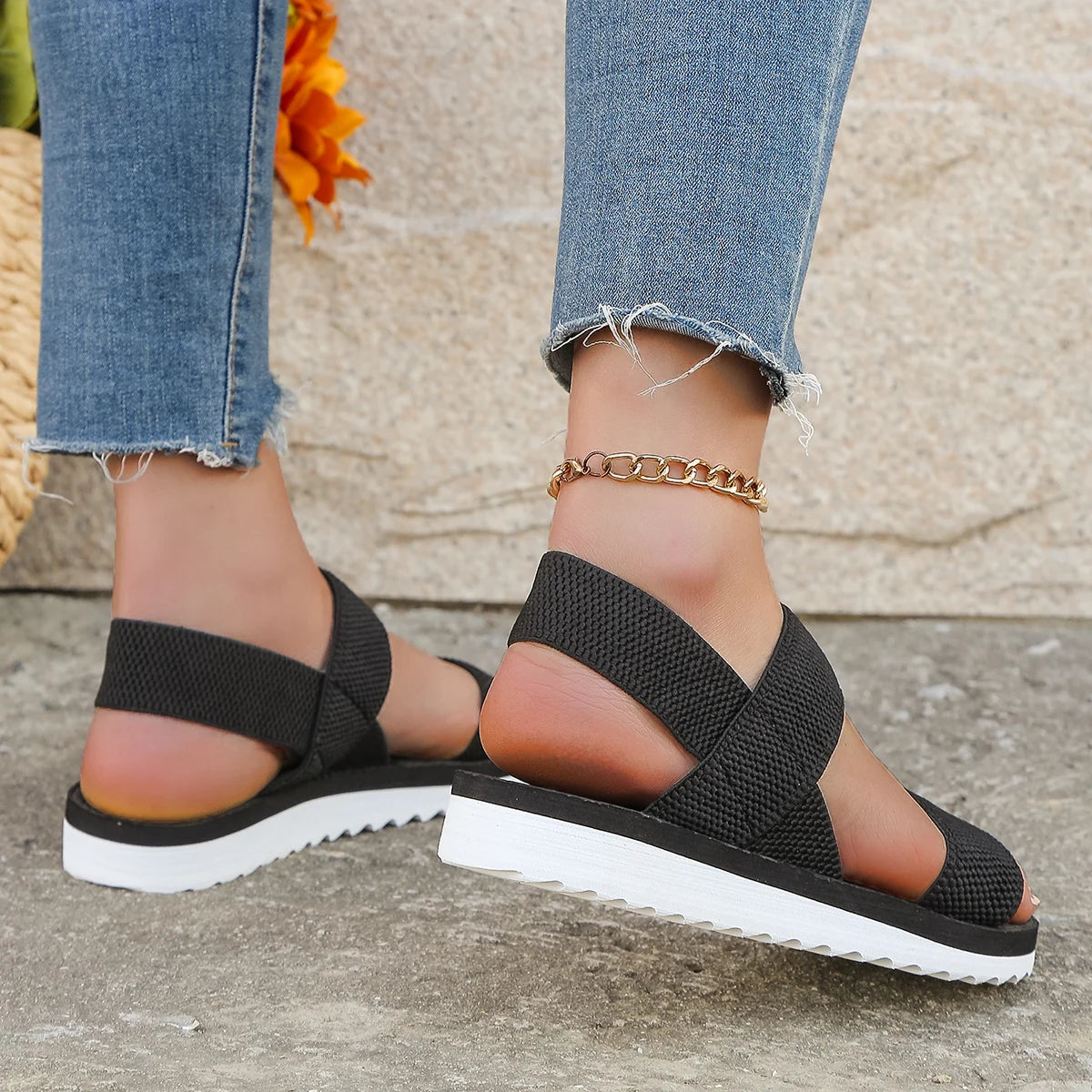 Anti-Slip Strap Flat Sandals